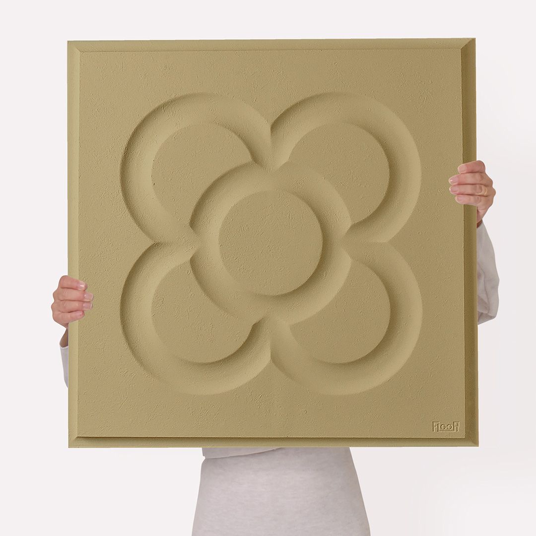 baldosa panot grande diseño modernista flor de Barcelona